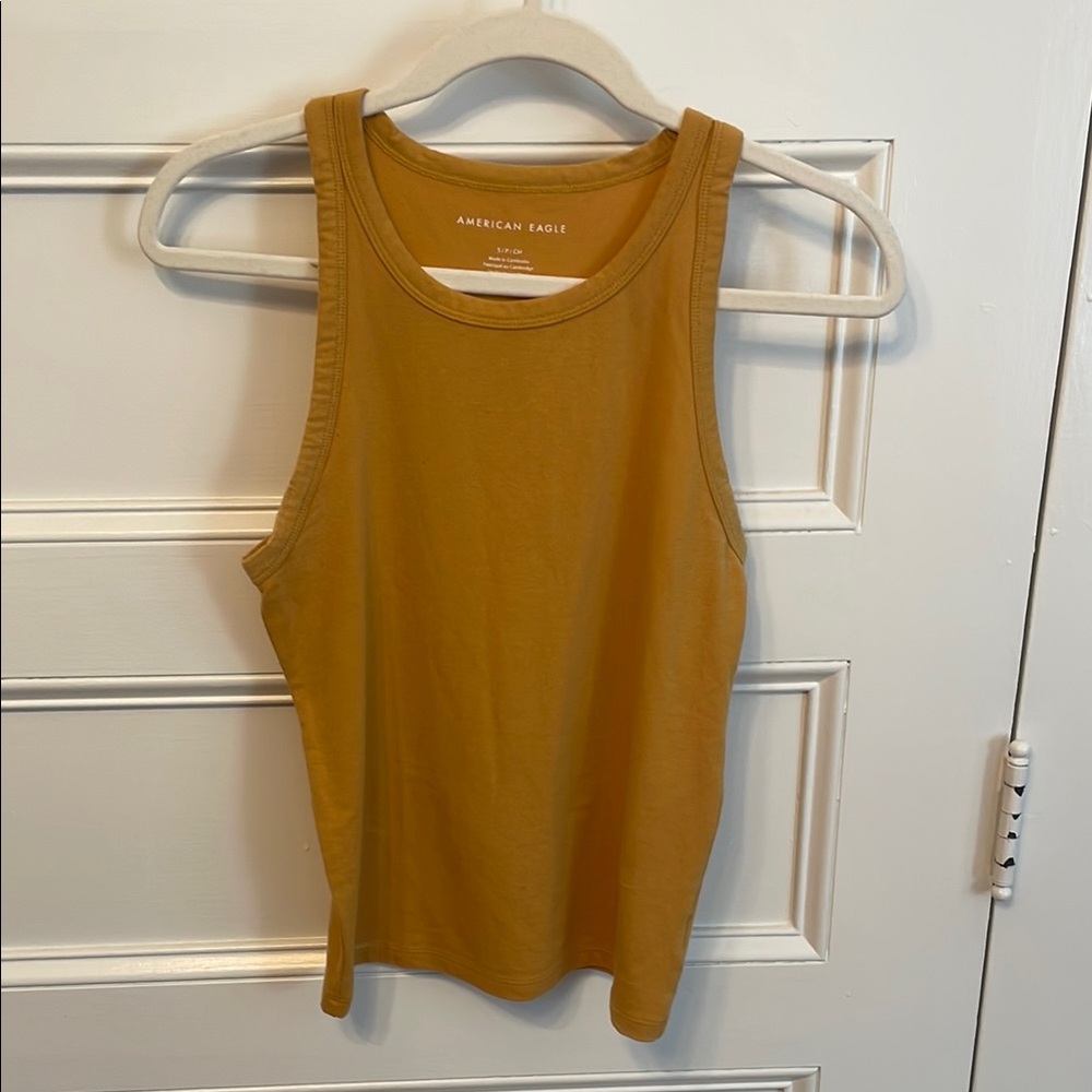 American Eagle Outfitters Yellow Tank Top Essential